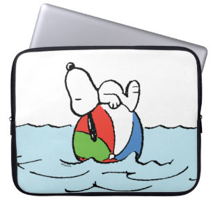Peanuts   Snoopy Beach Ball Beach Laptop Sleeve