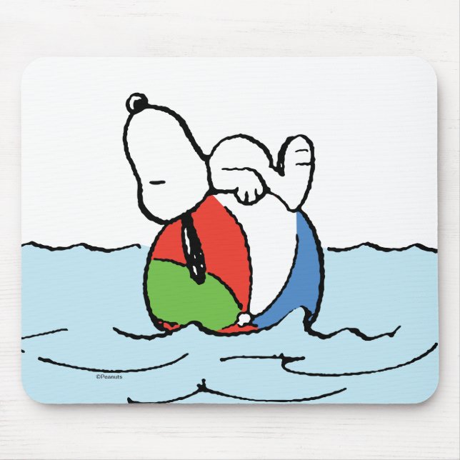 Peanuts | Snoopy Beach Ball Beach Mouse Mat (Front)
