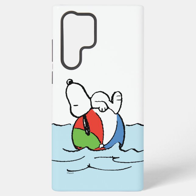 Peanuts | Snoopy Beach Ball Beach Samsung Galaxy S22 Ultra Case (Back)