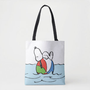 Peanuts   Snoopy Beach Ball Beach Tote Bag