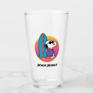 Peanuts Snoopy Beach Beagle Glass