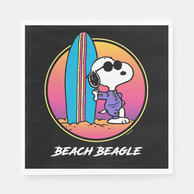 Peanuts | Snoopy Beach Beagle Napkin (Front)