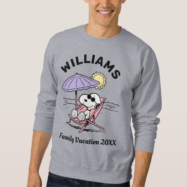 Peanuts | Snoopy Beach Family Vacation Sweatshirt (Front)