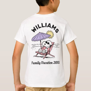 Peanuts Snoopy Beach Family Vacation T-Shirt
