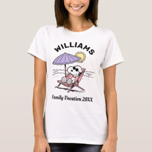 Peanuts Snoopy Beach Family Vacation T-Shirt