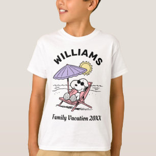 Peanuts   Snoopy Beach Family Vacation T-Shirt