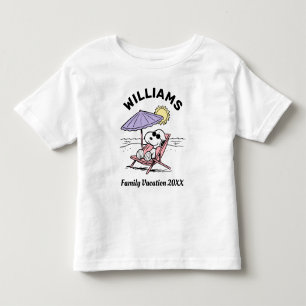 Peanuts   Snoopy Beach Family Vacation Toddler T-Shirt