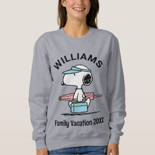 Peanuts   Snoopy Beach Walk Family Vacation Sweatshirt