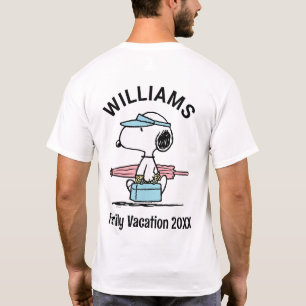 Peanuts   Snoopy Beach Walk Family Vacation T-Shirt
