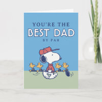 Peanuts Snoopy Best Dad By Par Golf Custom Photo
