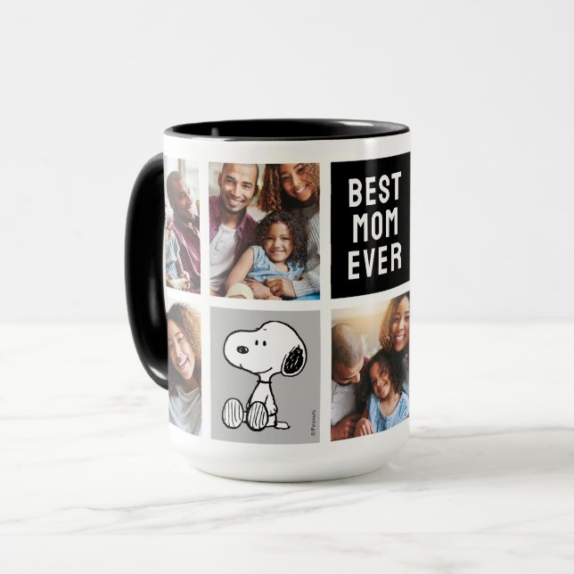 PEANUTS | Snoopy - Best Mum Photo Collage Mug (Front Left)