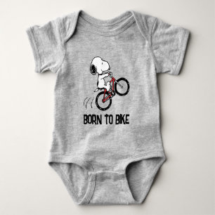 Peanuts   Snoopy Bicycle Wheelie Baby Bodysuit