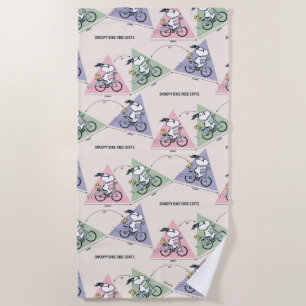 Peanuts   Snoopy Bike Ride Stats Beach Towel