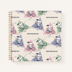 Peanuts Snoopy Bike Ride Stats Notebook