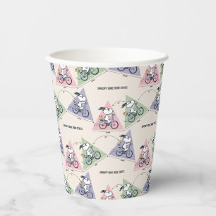 Peanuts   Snoopy Bike Ride Stats Paper Cups