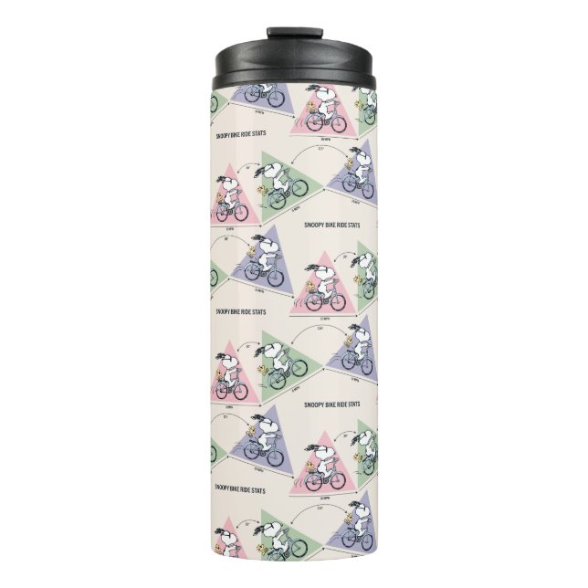Peanuts | Snoopy Bike Ride Stats Thermal Tumbler (Front)
