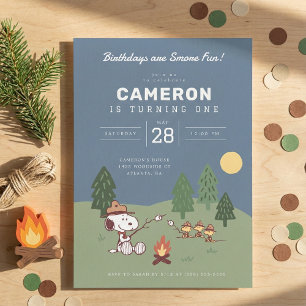 Peanuts - Snoopy   Birthday's are Smore Fun Invitation