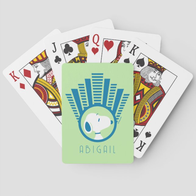 Peanuts | Snoopy Blue Deco Dreams Playing Cards (Back)