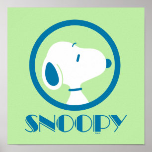 Peanuts Snoopy Blue Deco Dreams Poster