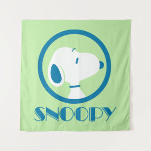 Peanuts   Snoopy Blue Deco Dreams Tapestry