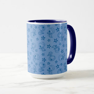 Peanuts   Snoopy Blue Space Astronaut Pattern Mug