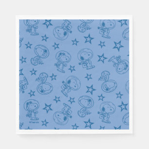 Peanuts Snoopy Blue Space Astronaut Pattern Napkin