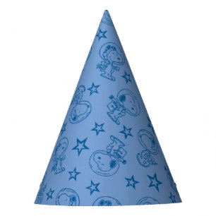 Peanuts   Snoopy Blue Space Astronaut Pattern Party Hat