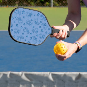 Peanuts   Snoopy Blue Space Astronaut Pattern Pickleball Paddle