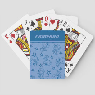 Peanuts Snoopy Blue Space Astronaut Playing Cards
