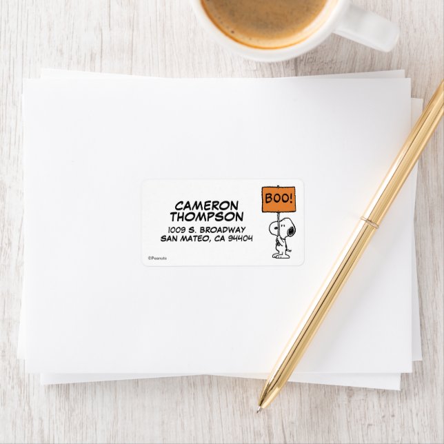 Peanuts | Snoopy Boo! Label (Insitu)