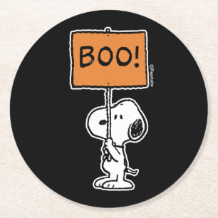 Peanuts Snoopy Boo! Round Paper Coaster