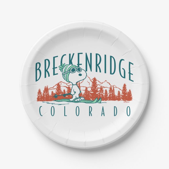 Peanuts | Snoopy Breckenridge Colorado Paper Plate (Front)