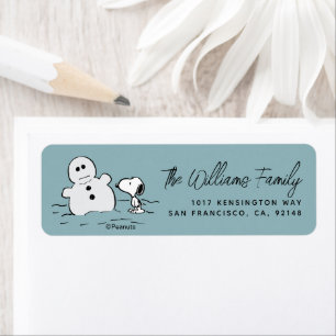 Peanuts Snoopy Builds A Snowman