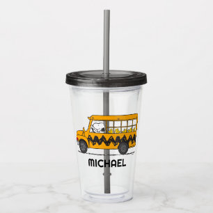 Peanuts Snoopy Bus Driver Acrylic Tumbler