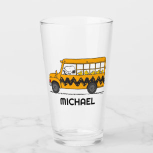 Peanuts Snoopy Bus Driver Glass