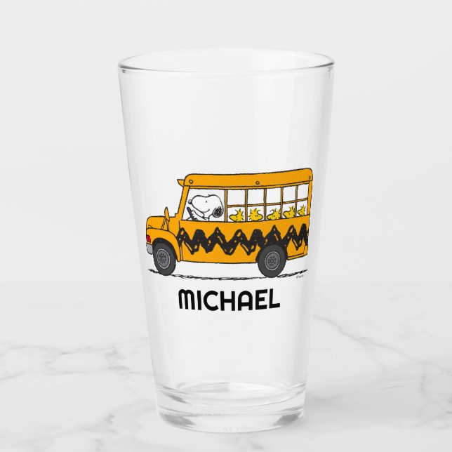 Peanuts | Snoopy Bus Driver Glass (Front)