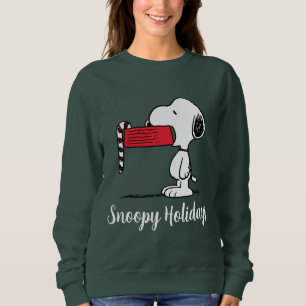 Peanuts Snoopy Candy Cane Food Dish Sweatshirt