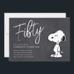Peanuts Snoopy - Chalkboard 50th Birthday Invitation<br><div class="desc">Invite all your family and friends to your 50th Birthday Party with these chalkboard Peanuts invitations featuring Snoopy! Personalise by adding all your party details!</div>