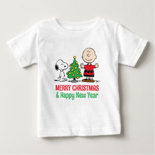 Peanuts Snoopy & Charlie Brown Christmas Tree Baby T-Shirt