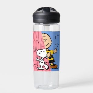 Peanuts   Snoopy & Charlie Brown Half & Half Dance Water Bottle