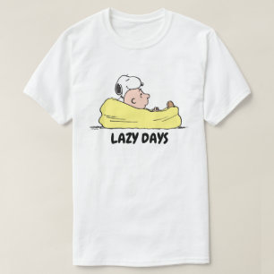 Peanuts   Snoopy & Charlie Brown in Bean Bag Chair T-Shirt