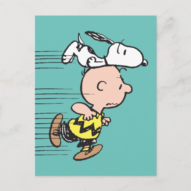 Peanuts | Snoopy & Charlie Brown Run Postcard (Front)