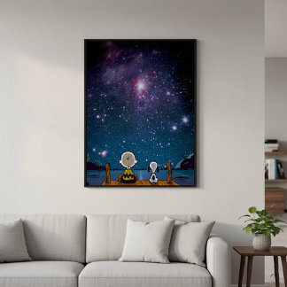 Peanuts | Snoopy & Charlie Brown Star Watching Poster