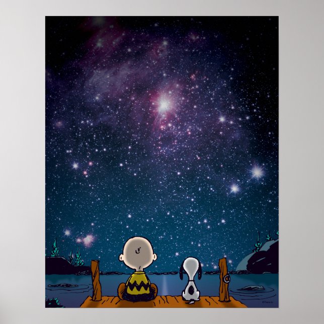 Peanuts | Snoopy & Charlie Brown Star Watching Poster (Front)