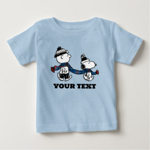 Peanuts Snoopy & Charlie Brown Winter Scarf Baby T-Shirt