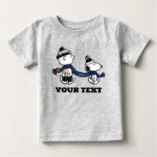 Peanuts Snoopy & Charlie Brown Winter Scarf Baby T-Shirt