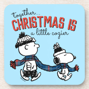 Peanuts   Snoopy & Charlie Brown Winter Scarf Coaster