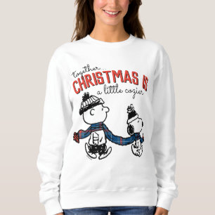 Peanuts Snoopy & Charlie Brown Winter Scarf Sweatshirt