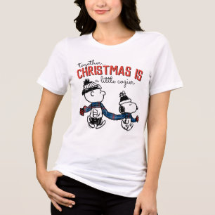 Peanuts Snoopy & Charlie Brown Winter Scarf Tri-Blend Shirt