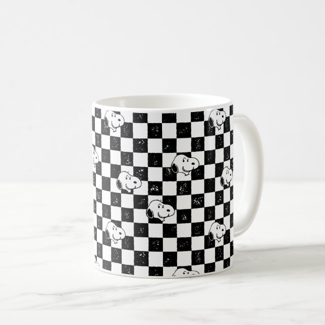 Peanuts | Snoopy Chequered Flag Coffee Mug (Front Right)